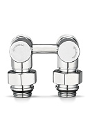 Узел нижнего подключения Varmega VMDV20-400415, 1/2"×3/4"EK НР, угловой, хром 