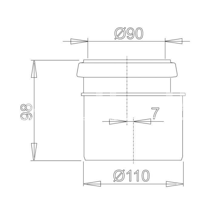Соединительный комплект AlcaPlast M907, 90/110 