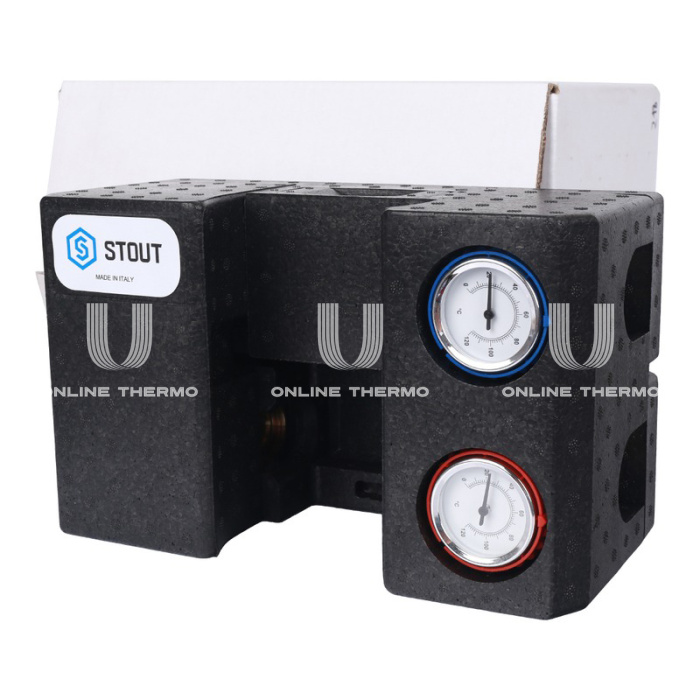 Насосная группа Stout SDG-0002-002001 DN 20 (3/4") с термосмесителем, без насоса 