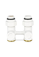 Узел нижнего подключения Varmega VMDV21-100415, 1/2"×3/4"EK НР, прямой, белый 
