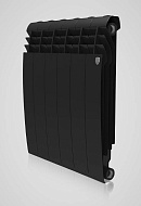 Биметаллический дизайн-радиатор Royal Thermo BiLiner B 350, черный - 6 секций, боковое подключение 