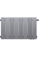 Биметаллический дизайн радиатор Royal Thermo PianoForte VD 300 Bianco Traffico (белый) VDR80 - 8 секций, нижнее правое подключение, 80мм 