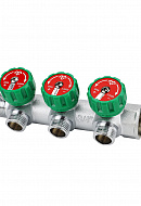 Коллектор регулирующий Varmega VM14613, 3/4", на 3 выхода 3/4"ЕК, хромированный 
