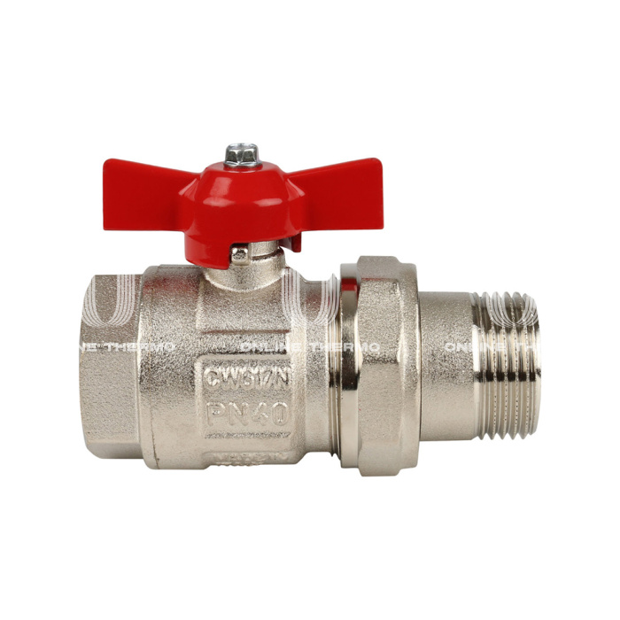 Кран шаровый с разъемным соединением Itap Ideal 0980034 3/4" НР-ВР, 098, полнопроходной, ручка-бабочка 