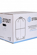 Расширительный бак для отопления Stout STH-0006-000050, 50 л, красный вертикальный, на ножках 