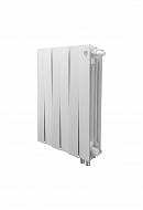 Биметаллический дизайн радиатор Royal Thermo PianoForte 500 Bianco Traffico (белый) VDR80 - 6 секций, нижнее правое подключение, 80мм 