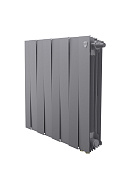 Биметаллический дизайн-радиатор Royal Thermo PianoForte 500 VR80, серый - 8 секций, нижнее подключение 