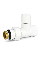 Запорный радиаторный клапан Varmega VMDV04-110404, 1/2" ВР-НР, прямой, белый 