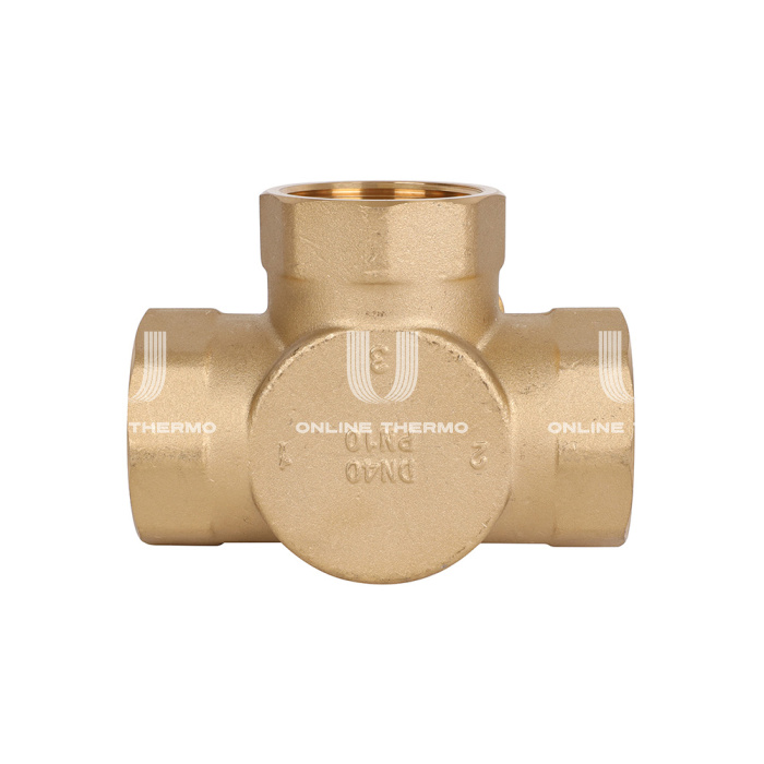 Трехходовой поворотный клапан Rommer RVM-0003-025040 ВР 1 1/2", Kvs 25 