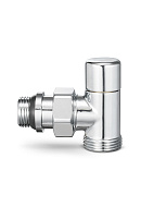 Радиаторный клапан ручной регулировки Varmega VMDV01-410415, 1/2"×3/4"ЕК НР, угловой, хромированный 