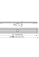 Душевой лоток (водоотводящий желоб) AlcaPlast APZ13-850 Modular, горизонтальный сток, модульный - 850 мм 