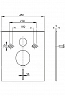 *Звукоизоляционная плита AlcaPlast M930, для подвесного унитаза и для биде с принадлежностями и колпачками 