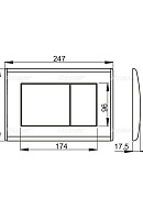 Кнопка смыва AlcaPlast M272, хром матовая 