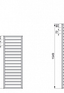 Полотенцесушитель электрический Zehnder Subway SUBE-130-45/GD 9205 1300-450 мм, черный матовый 