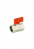 Кран шаровый Mini Uni-Fitt 120N2000, 1/2" ВР-ВР, ручка-флажок, никелированный 