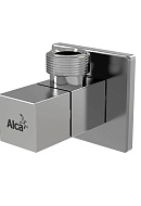 Угловой вентиль с фильтром Alcaplast ARV004, 1/2" × 1/2", квадратный, с розеткой 