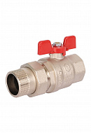 Кран шаровой Stout полнопроходной с "американкой", ВР-НР, ручка бабочка 1" 1/4 (EPDM) 