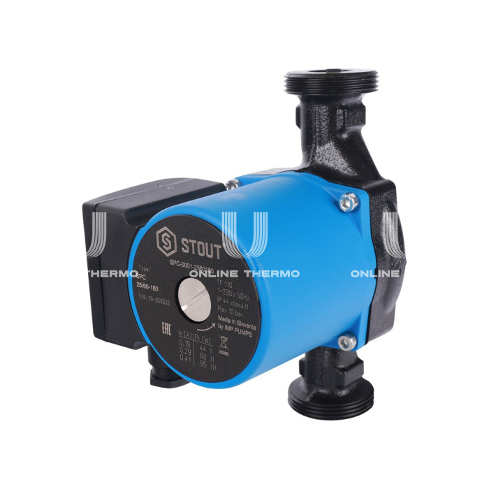 Насос циркуляционный Stout SPC-0001-2560180 25-60, с гайками, база 180 мм 