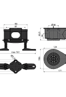 Сифон AlcaPlast APZ-S9 для модульного лотка APZ13, DN50, низкий, с комплектом регулируемых ног 