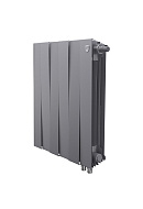 Биметаллический дизайн-радиатор Royal Thermo PianoForte 500 VR80, серый - 6 секций, нижнее подключение 