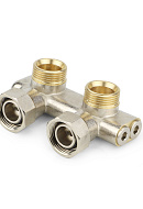 Узел нижнего подключения Varmega VM13951, 3/4"EKх3/4"EK НР-ВР, прямой, перекрестный 