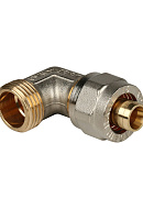 Угольник (угол) с наружной резьбой Stout SFS-0006-001216 1/2"х16, никелированный, компрессионный 