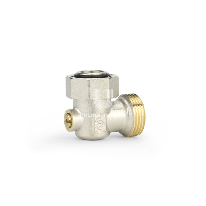 Узел нижнего подключения Varmega VM14201 3/4"EKх3/4"EK НР-ВР, угловой, одинарный раздельный, для двухтрубных систем 