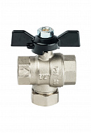 Кран шаровой Stout с фильтром 1/2" (ручка-бабочка) 