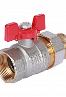 Кран шаровый с разъемным соединением Rommer RBV-0005-0510232, 1 1/4" ВР-НР, стандартный, ручка-бабочка 