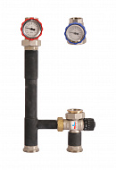 Насосная группа Rommer RDG-0002-002501, смесительная с термосмесителем (20-40°С), DN 25 (1"), без насоса, подача справа 