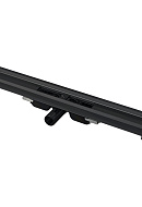 Душевой лоток (водоотводящий желоб) AlcaPlast APZ101BLACK-750 низкий, черный, горизонтальный сток - 750 мм 