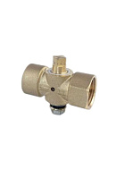Кран запорный трехходовой SantechSystems 1/2" ВР, для манометра 