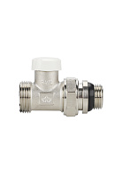 Запорный радиаторный клапан (вентиль) ручной регулировки Varmega VM10312, 1/2" x 3/4"EK НР, прямой, с самоуплотняющимся полусгоном 
