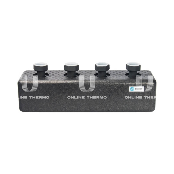 Модульный распределительный коллектор Stout SDG-0016-004002 DN25, до 70 кВт, конструкционная сталь, с термоизоляцией 