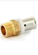 Муфта переходная (переходник) с наружной резьбой Uni-fitt 702G7200 20х1/2", пресс-фитинг 