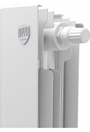 Биметаллический дизайн радиатор Royal Thermo PianoForte 500 Bianco Traffico (белый) VDR80 - 4 секции, нижнее правое подключение, 80мм 