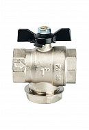 Кран шаровой Stout с фильтром 1" (ручка-бабочка) 