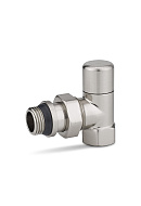Радиаторный клапан ручной регулировки Varmega VMDV01-510404, 1/2" ВР-НР, угловой, матовый никель 