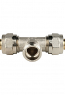 Тройник с наружной резьбой Stout SFS-0011-003420 3/4"х20, никелированный, компрессионный 