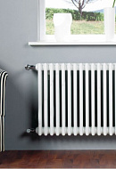Стальной трубчатый радиатор Zehnder Charleston 2056/08 №1270 RAL 9016 3/4", боковой, белый, без крепления 