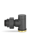 Узел нижнего подключения одинарный Varmega VMDV22-200415, 1/2"×3/4"EK НР, угловой, черный 