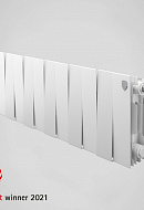 Биметаллический дизайн радиатор Royal Thermo PianoForte 200 Bianco Traffico (белый) - 14 секций, боковое подключение 
