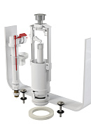 Выпускной комплект Alcaplast SA2000SK 3/8" CHROM со стоп-кнопкой (A18-3/8" + A2000), для керамических бачков 