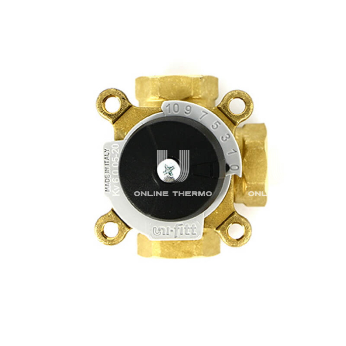 Трехходовой поворотный клапан Uni-fitt 360G1550 DN32, ВР 1"1/4", Kvs 15 