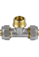 Тройник с наружной резьбой Aquasfera 7014-01, 1/2"×16 мм, компрессионный 