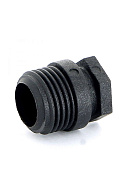 Заглушка с наружной резьбой Henco НР BP04, 1/2", черная 