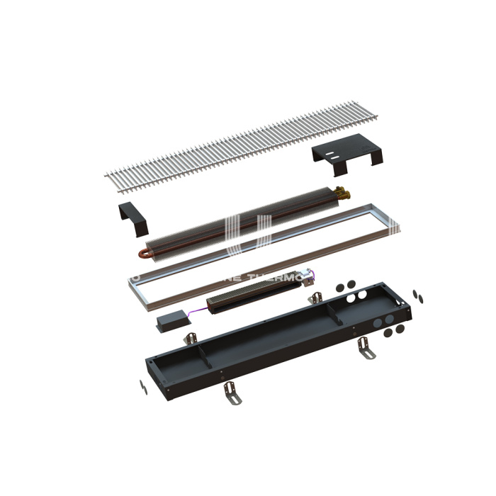 Конвектор внутрипольный Itermic  ITTB.090.250.1600 (1659 Вт), с принудительной конвекцией 