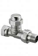 Запорный радиаторный клапан (вентиль) ручной регулировки Oventrop 1027668, DN25, 1" ВР-НР, Combi LR, прямой 