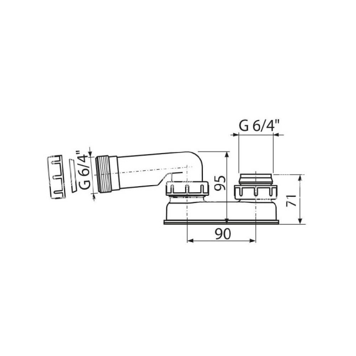 Гидрозатвор Alcaplast A53-6/4" 