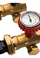 Насосная группа Stout SDG-0003-002502 DN 25 (1") с приводным смесителем и насосом Grundfos UPSO 25-65, подача справа 